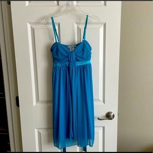 Blue La Belle Spaghetti Straps Dress